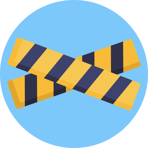 Barrier road block signaling road sign icon