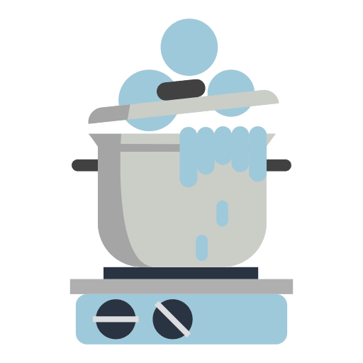 Cooking kitchen pot boiling icon