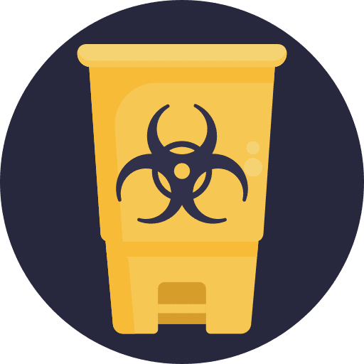 Hazardous chemical chemical trash industry icon