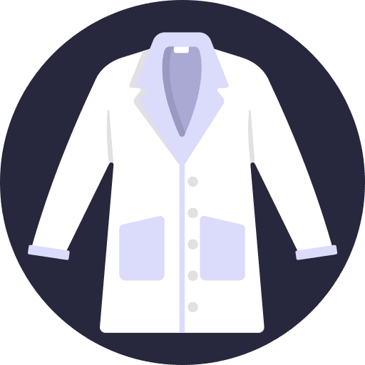 Lab coat protective clothing protective wear equipment icon