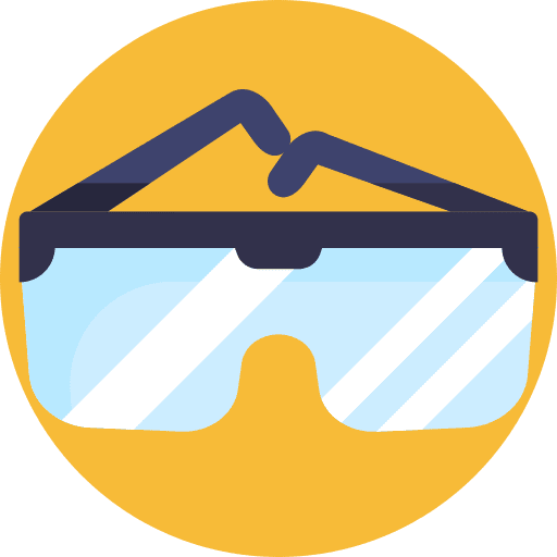 Eye glasses protective clothing equipment goggles icon