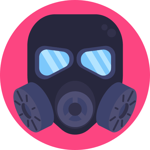 Gas mask protective protective wear equipment icon