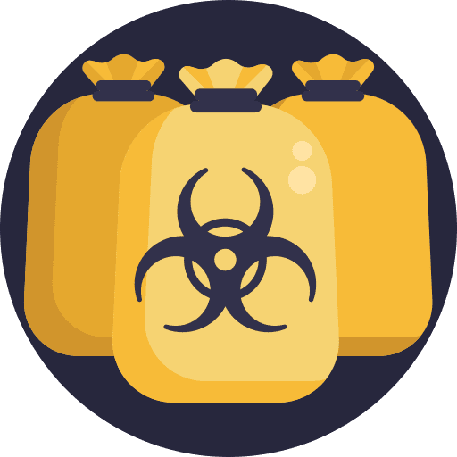 Hazardous chemical trash radioactivity hazardous chemical icon