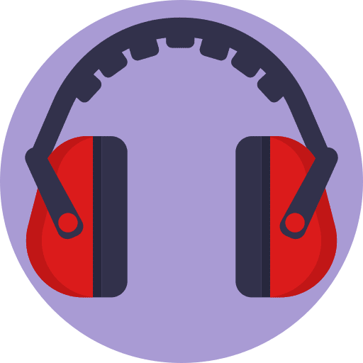 Headphones protective wear ppe security icon