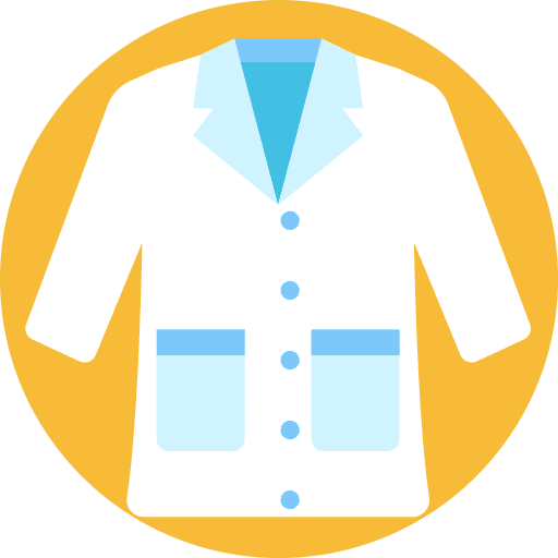 Lab coat education chemistry science icon