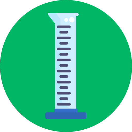 Cylinder lab education flask icon