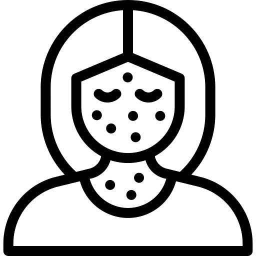 Allergy swelling people rash icon