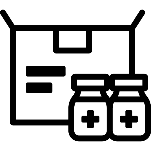 Delivery box delivery vaccination medicine icon