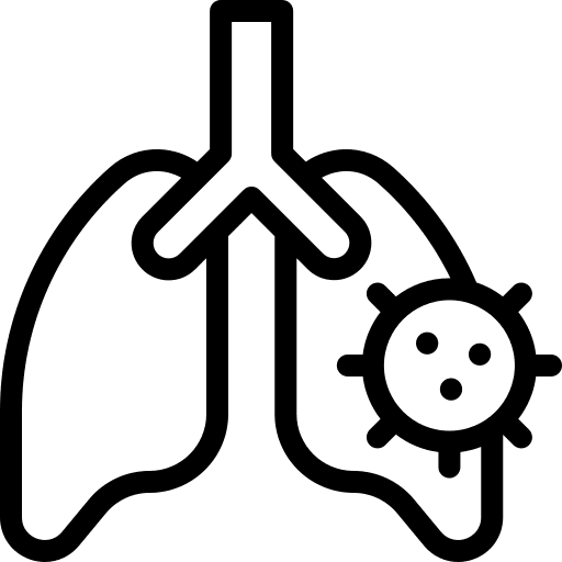 Lung disease virus healthy icon