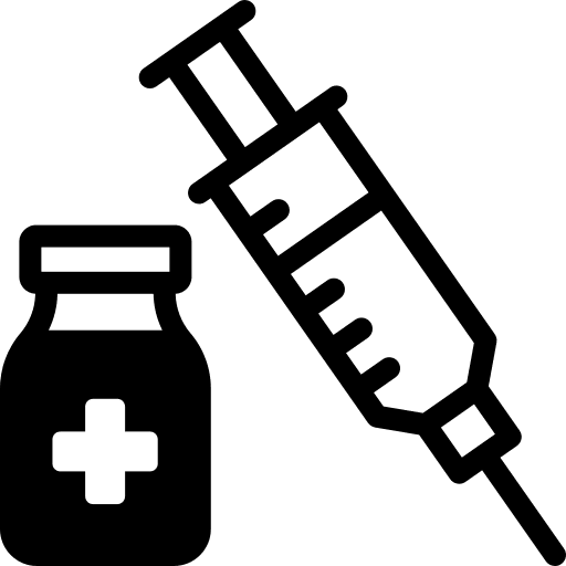 Vaccination syringe vaccine insulin icon