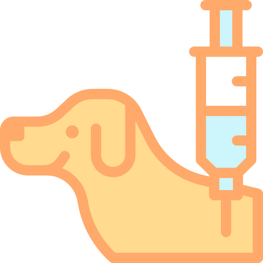 Vaccination healthcare animals dog icon Vaccination healthcare animals dog icon