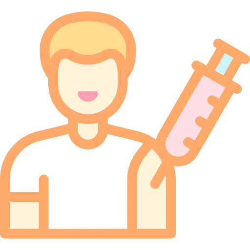 Vaccination vaccine male syringe icon