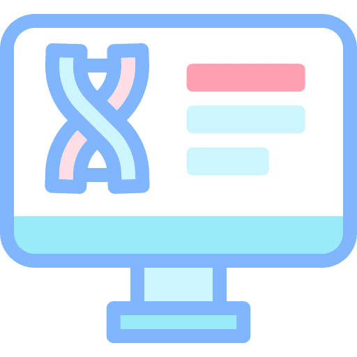 Dna structure research monitor computer icon Dna structure research monitor computer icon