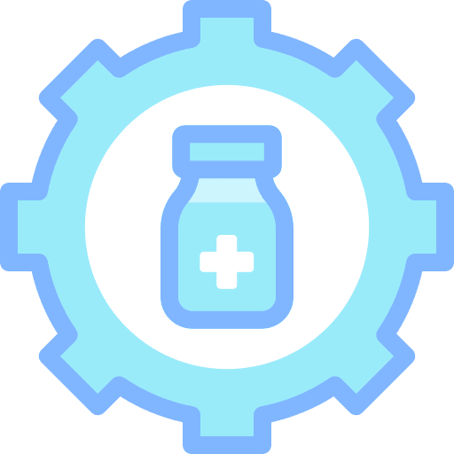 Manufacturing laboratory vaccine manufacturing icon Manufacturing laboratory vaccine manufacturing icon