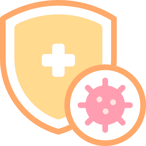 Shield protection healthcare and medical covid 19 icon Shield protection healthcare and medical covid 19 icon