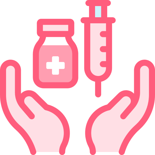 Vaccination medical healthcare and medical hand icon Vaccination medical healthcare and medical hand icon