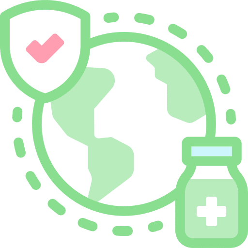 Vaccination world treatment syringe icon Vaccination world treatment syringe icon