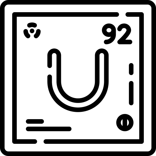 Uranium ecology and environment element science icon