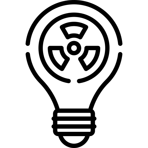 Nuclear light ecology and environment lightbulb icon Nuclear light ecology and environment lightbulb icon