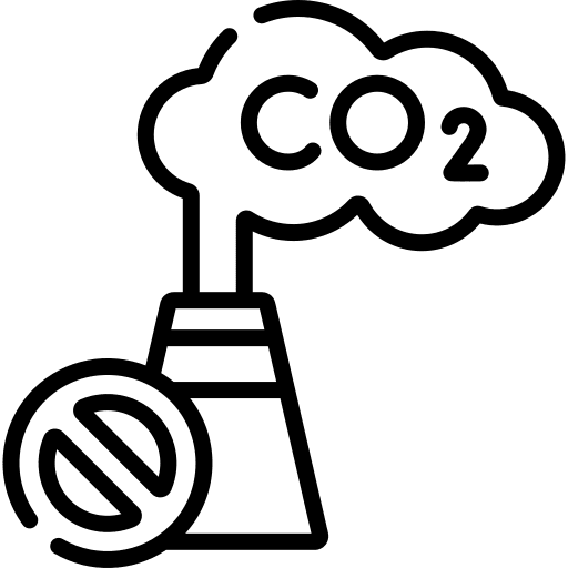 Zero emission pollution ecology and environment co2 icon
