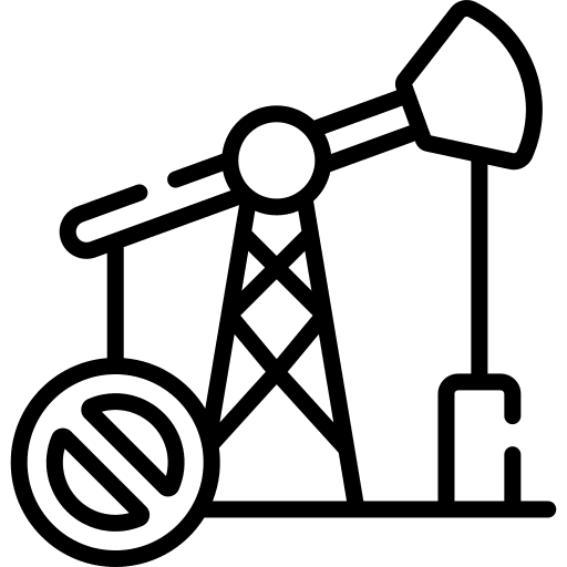 No fossil fuels industry banned forbidden icon No fossil fuels industry banned forbidden icon