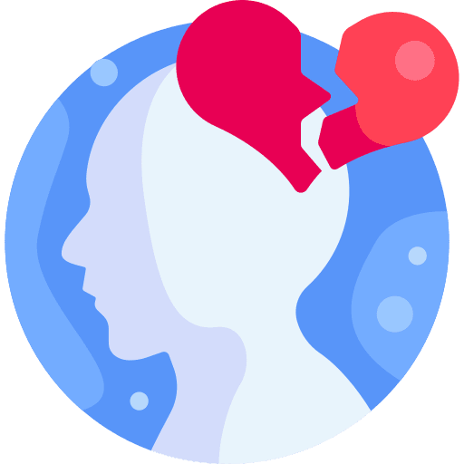 Broken heart mind face avatar icon Broken heart mind face avatar icon