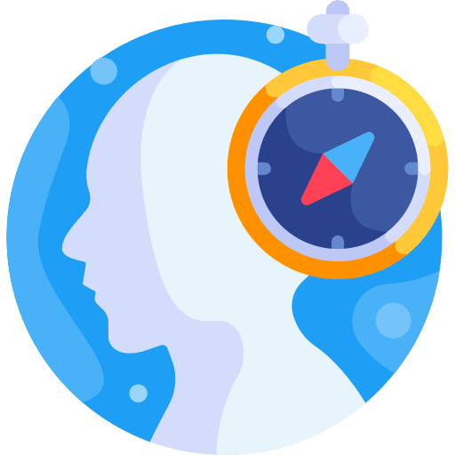 Compass face human maps and location icon Compass face human maps and location icon