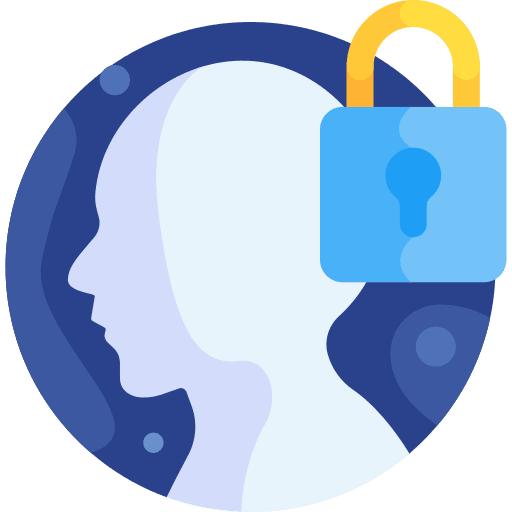 Lock user head human icon