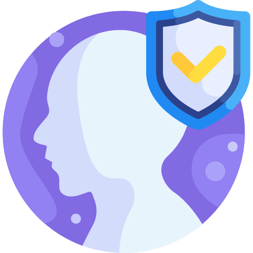 Shield human protection mind icon Shield human protection mind icon