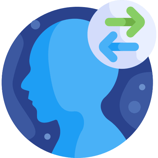 Confused user head mind icon Confused user head mind icon