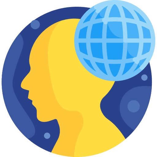 Global human mind global icon Global human mind global icon