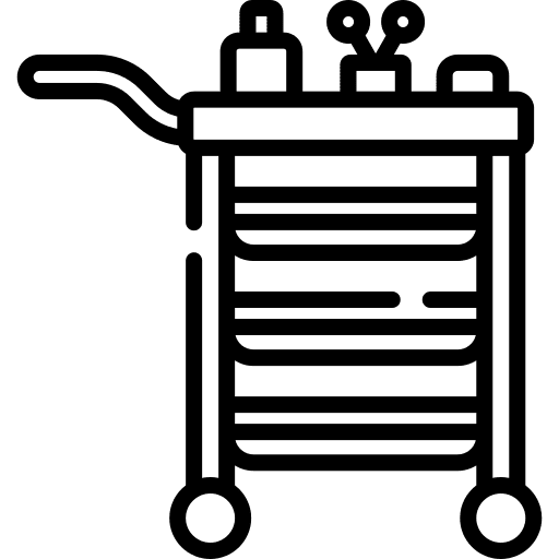 Trolley hairdresser tools and utensils trolley icon