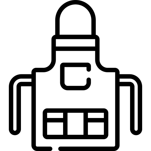 Apron fashion protective uniform icon