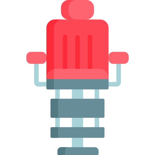 Barber chair seat hairdresser furniture and household icon Barber chair seat hairdresser furniture and household icon