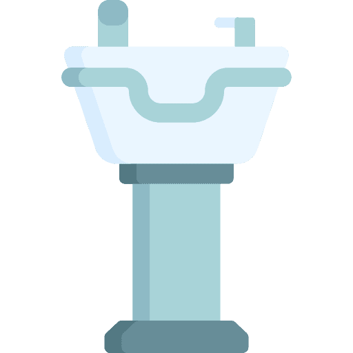 Hair wash sink hair salon wash basin bathroom icon Hair wash sink hair salon wash basin bathroom icon