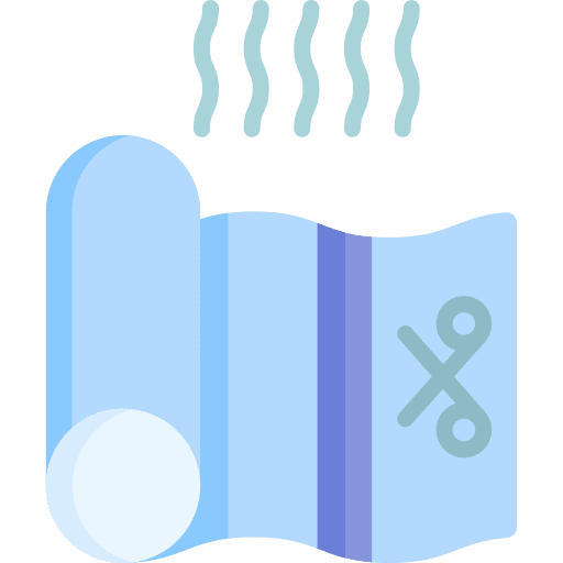 Hot towel barber shop beauty hairdresser icon Hot towel barber shop beauty hairdresser icon
