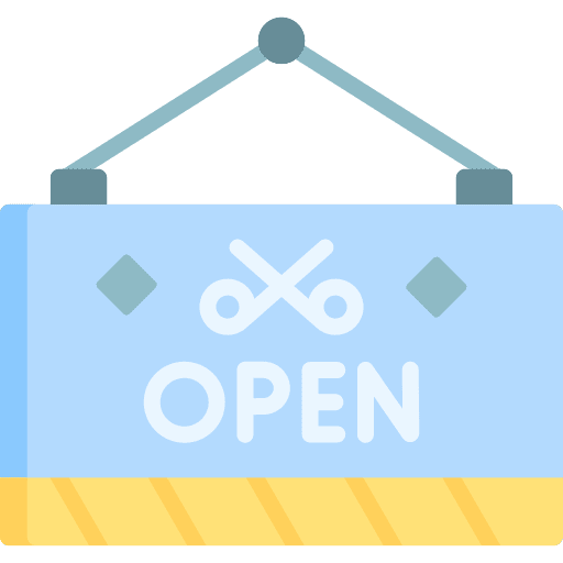 Open barber shop shop hairdresser icon Open barber shop shop hairdresser icon