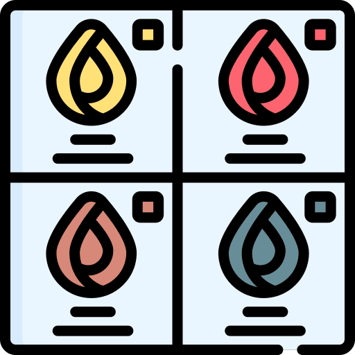 Hair color sample hair salon beauty dye icon Hair color sample hair salon beauty dye icon