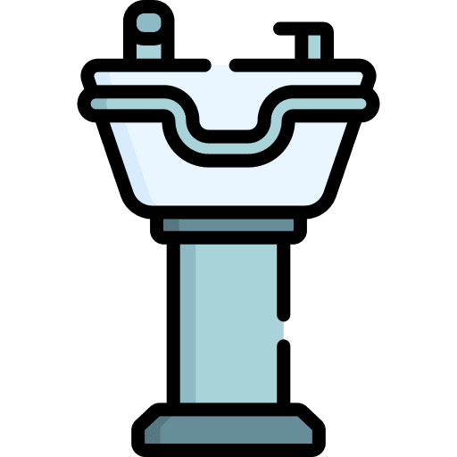 Hair wash sink beauty bathroom furniture and household icon Hair wash sink beauty bathroom furniture and household icon