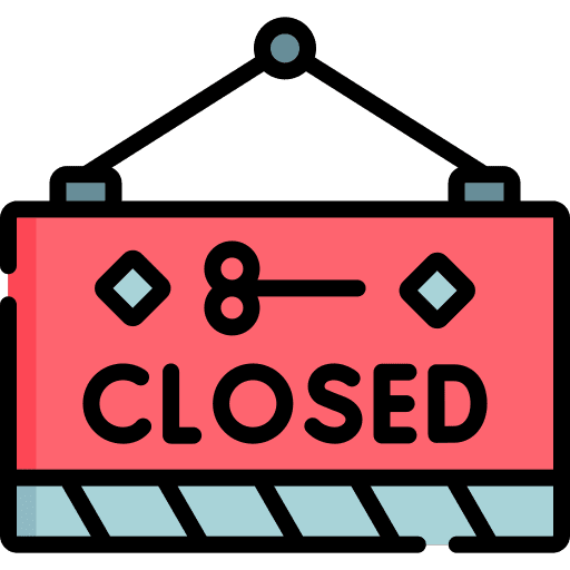 Closed store hairdresser shop icon Closed store hairdresser shop icon