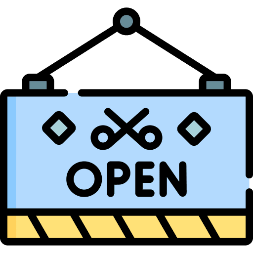 Open hanging sign shop icon Open hanging sign shop icon
