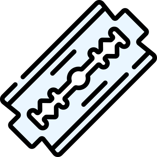 Razor blade shave barbershop beauty icon Razor blade shave barbershop beauty icon