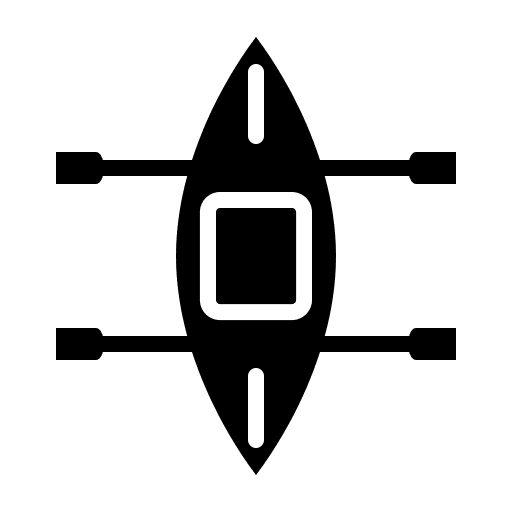 Canoe transportation canoe sports and competition icon