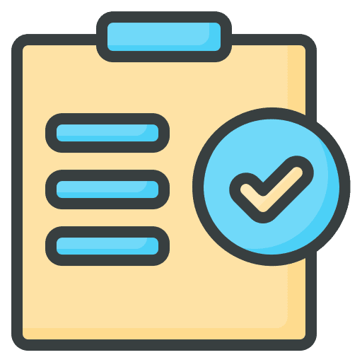 Check mark check mark document list icon