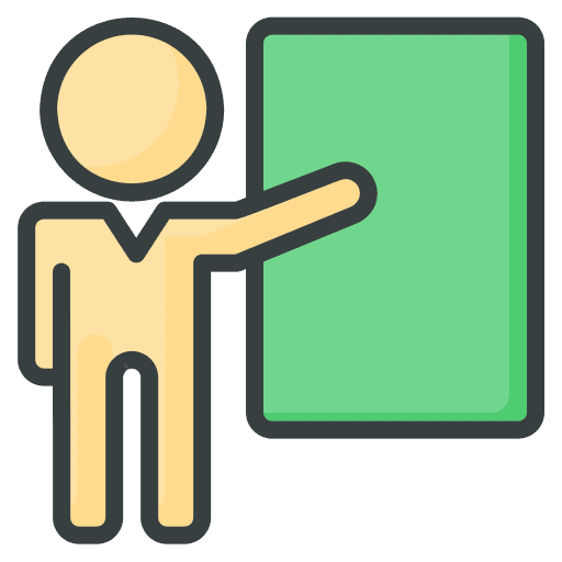 Presentation conference teacher training icon