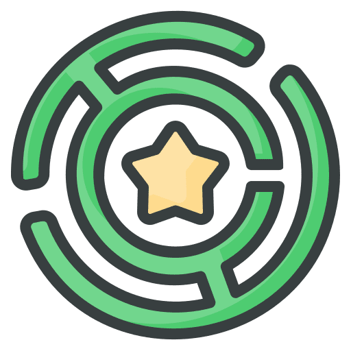 Maze strategy maze solution icon Maze strategy maze solution icon