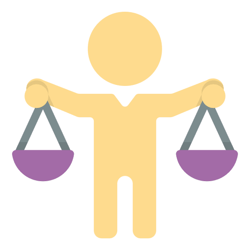 Balance business and finance people risk management icon Balance business and finance people risk management icon