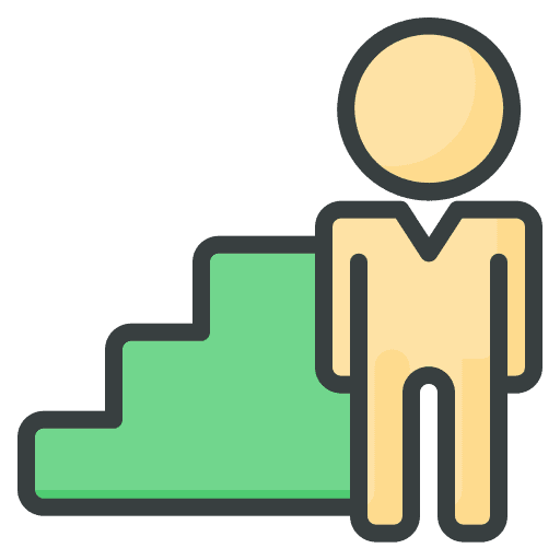 Career growth goal people icon Career growth goal people icon