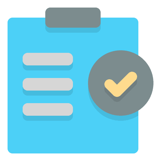 Check mark files and folders done list icon