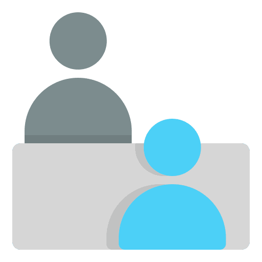 Interview reunion meeting job icon